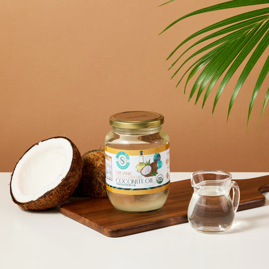 SUPER LIT - 有機初榨椰子油 500毫升 – 生酮飲食/低碳水化合物/優質油脂/純素/低醣健康煮食油