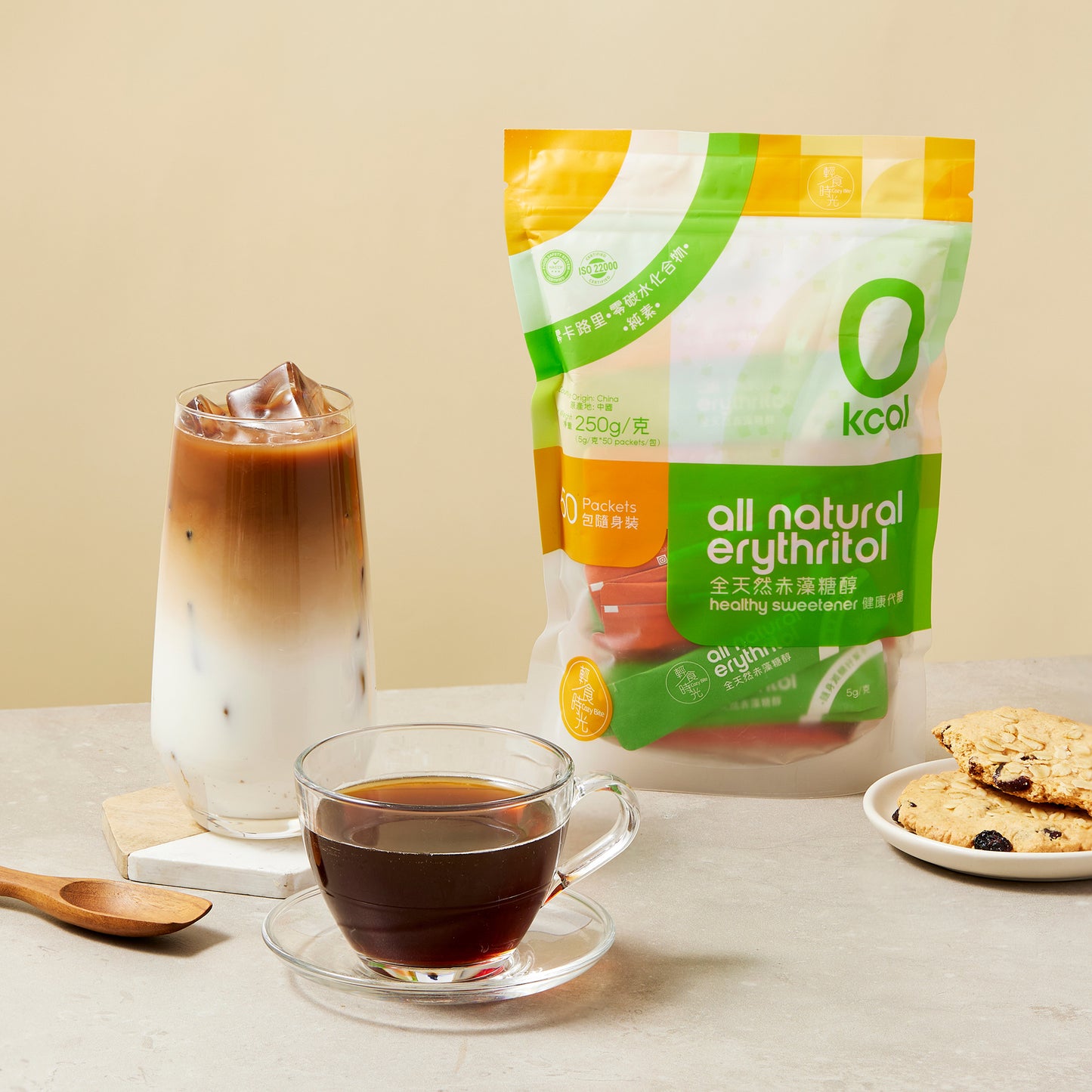 輕食時光 - 赤藻糖醇隨身方便裝(50包裝)生酮低碳純素飲食 零卡代糖