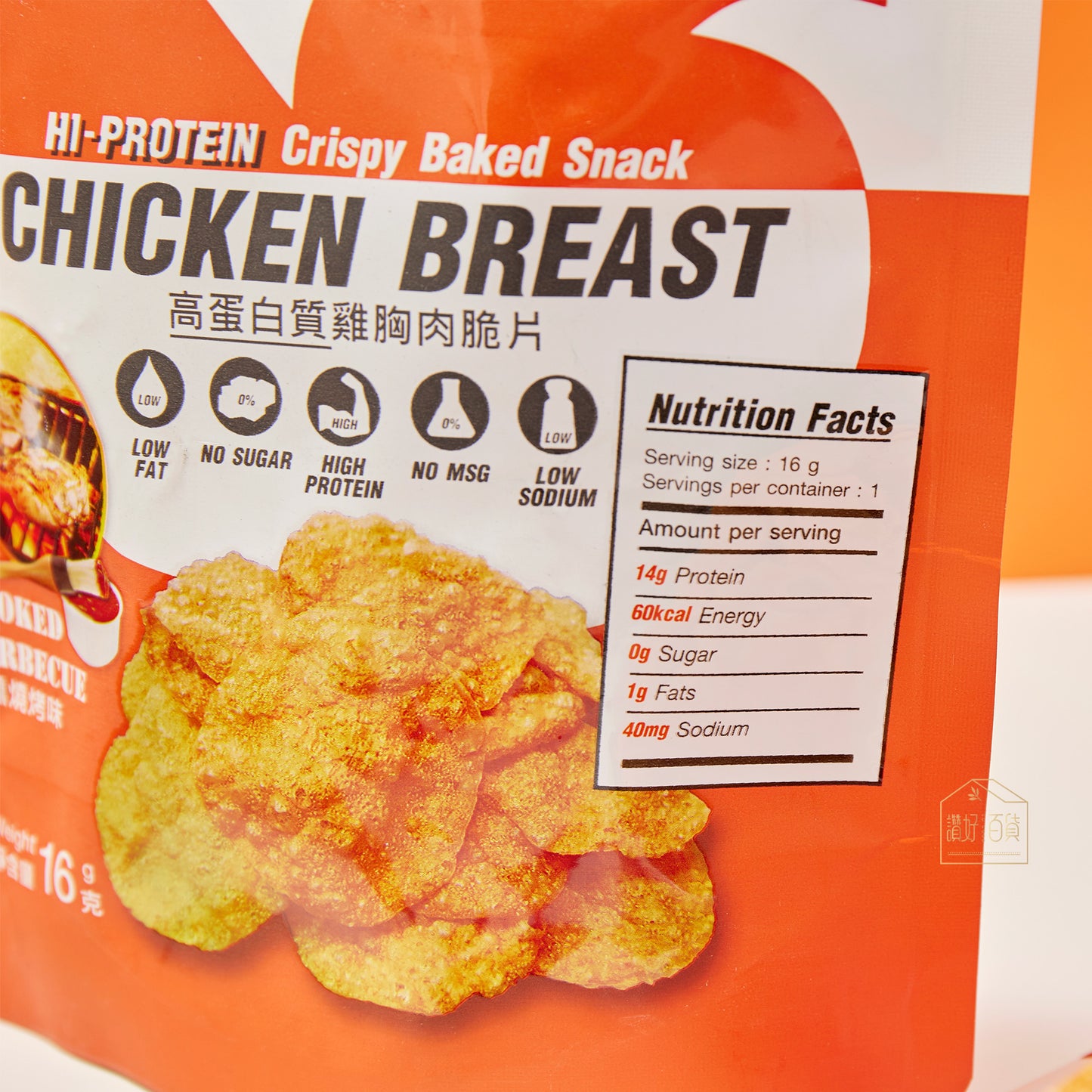 MORRIS -  零碳水雞胸肉脆片 燒烤味