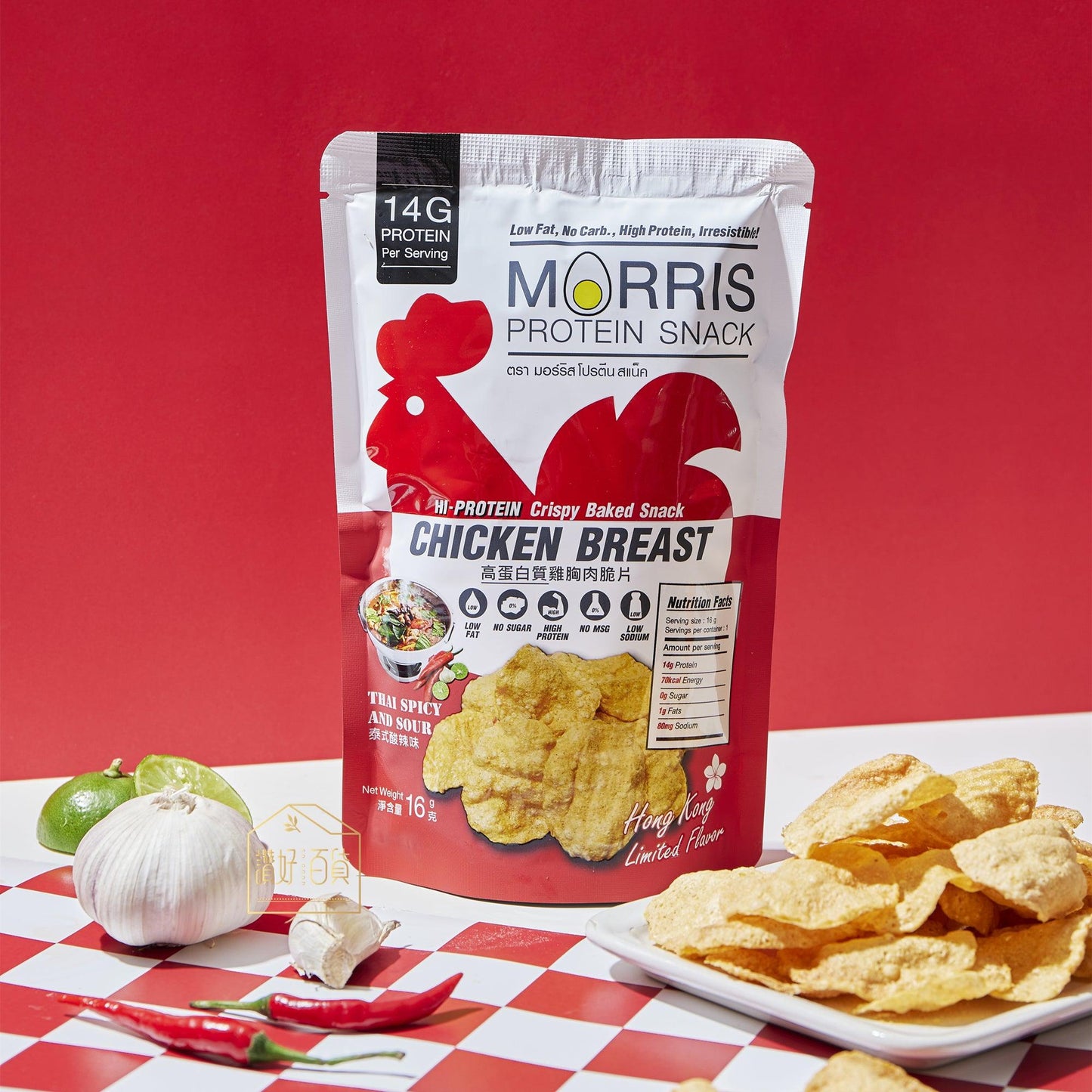 零碳水雞胸肉脆片 泰式酸辣(香港限定) - 讚好百貨