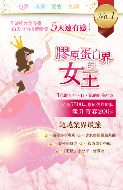 家家生醫 - 傲嬌女王-膠原蛋白胜肽（10包/盒）｜女性保養 × 高效美顏 × 方便沖飲