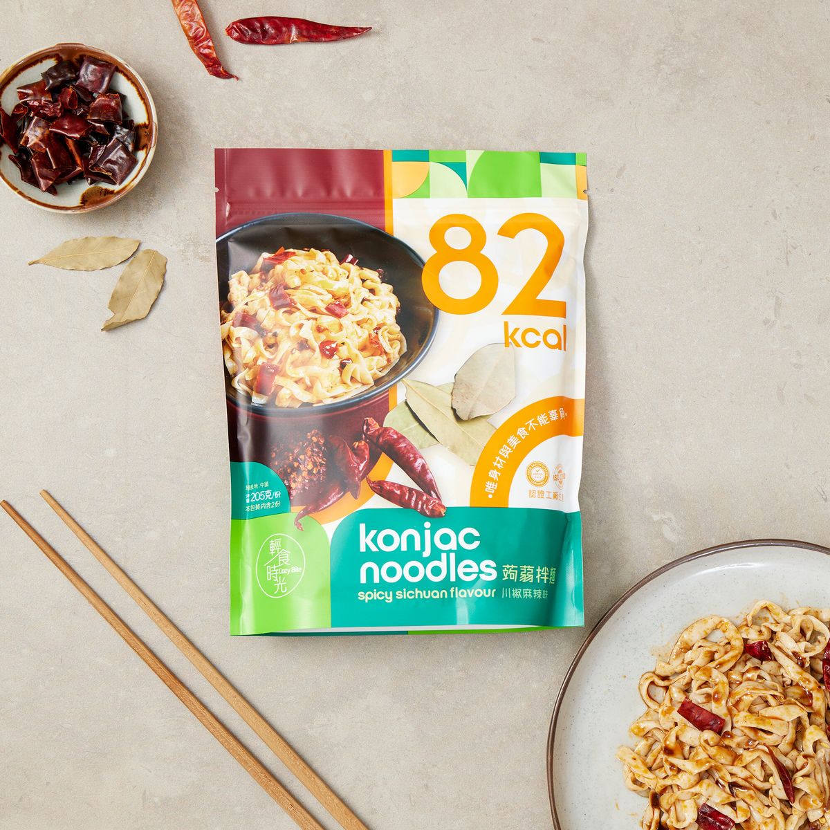 輕食時光 - 燕麥蒟蒻麵撈麵- 川椒麻辣味 2袋入