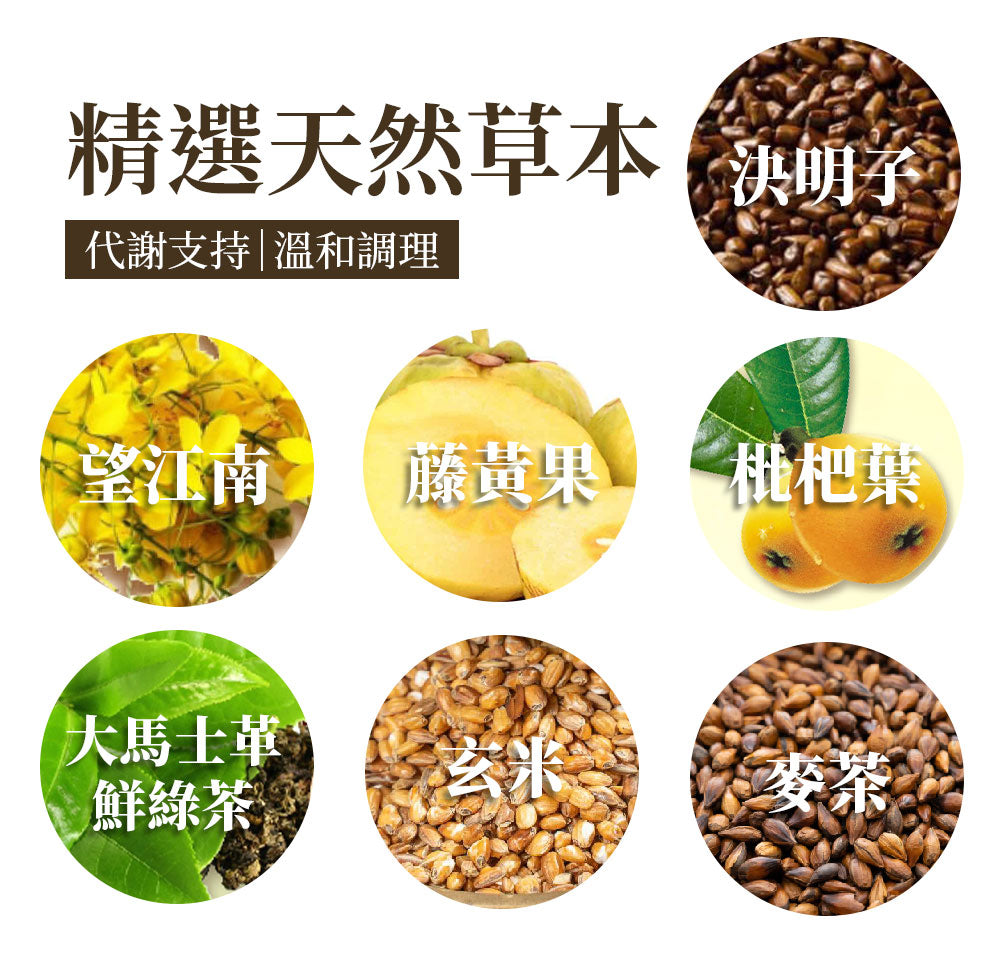 七日孅 - 玄米煎茶 代謝茶（7包/盒）｜順暢代謝 × 排毒消腫 × 養生冷泡茶 × 無糖茶包飲品