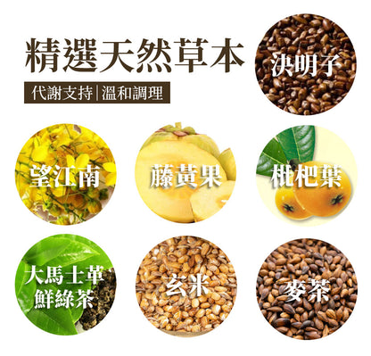 七日孅 - 玄米煎茶 代謝茶【4盒裝】（7包/盒）｜順暢代謝 × 排毒消腫 × 養生冷泡茶 × 無糖茶包飲品