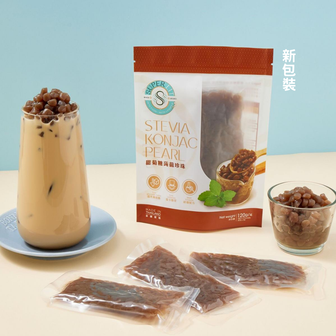 SUPER LIT - 多件特惠裝 - 10包 Stevia 微甜蒟蒻珍珠 免煮珍珠