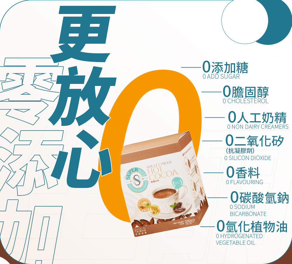 SUPER LIT - 原箱優惠 -即沖防彈可可/熱朱古力（瘦身代餐速溶可可/熱朱古力盒裝粉） 10盒裝 - 生酮飲食/低卡飲品/低卡路里減肥代餐飽肚感
