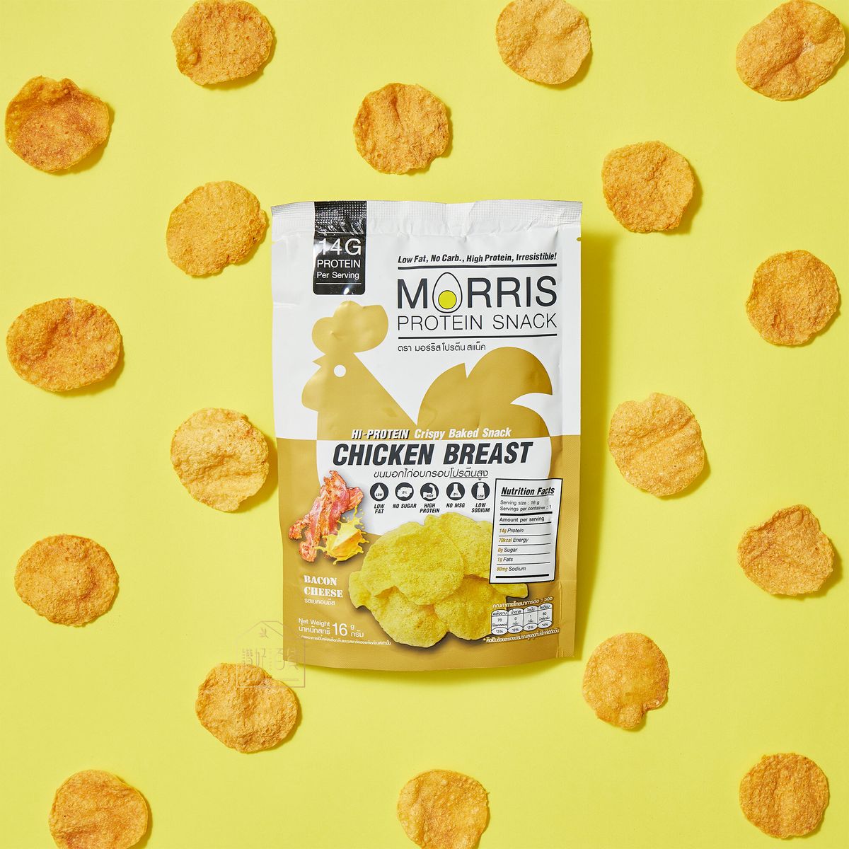 MORRIS - 高蛋白質雞胸肉脆片 四款口味試食裝 - 無麩質 生酮飲食/低醣飲食/非油炸/低卡路里/健身低脂食品/低碳水化合物/減肥零食#即食雞胸肉薯片零食