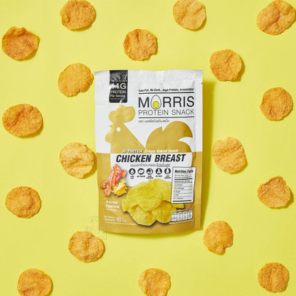 MORRIS - 高蛋白質雞胸肉脆片 四款口味試食裝 - 無麩質 生酮飲食/低醣飲食/非油炸/低卡路里/健身低脂食品/低碳水化合物/減肥零食#即食雞胸肉薯片零食