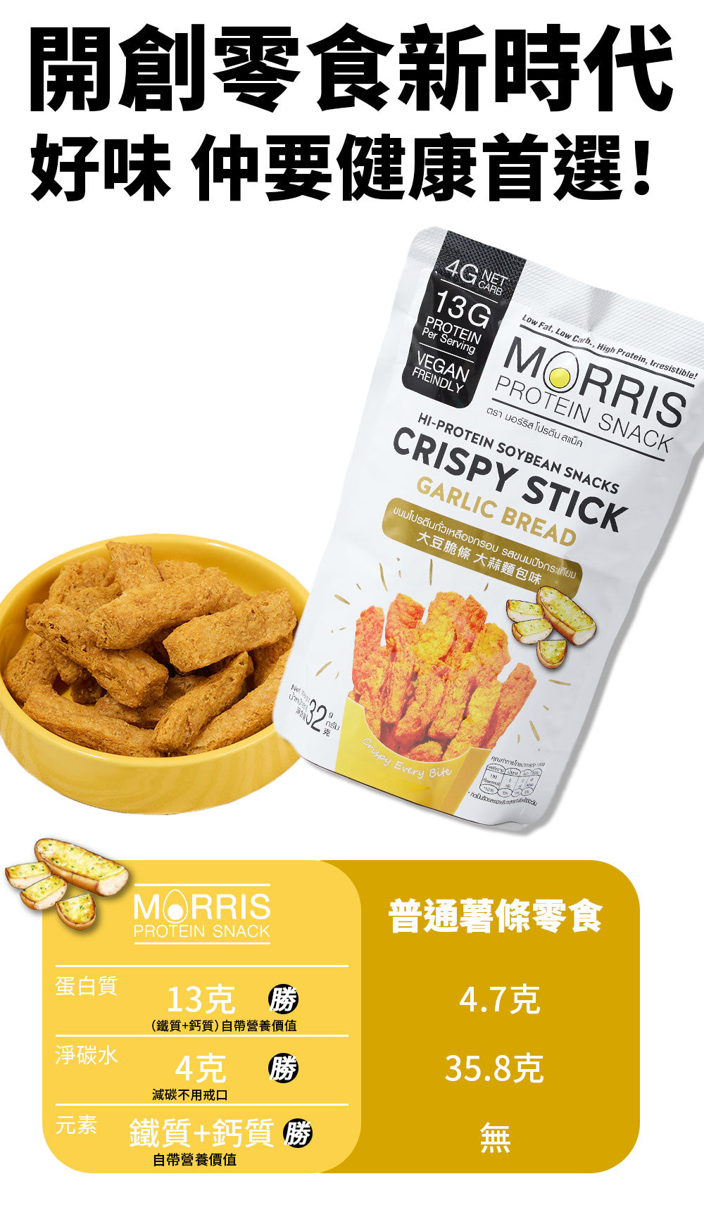 MORRIS - 原箱優惠 - 生酮素食大豆脆條 蒜蓉包味 #五辛素食 #生酮零食 #低醣飲食