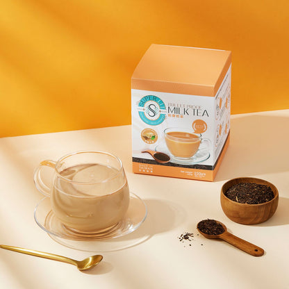 SUPER LIT - 原箱優惠 - 即沖防彈奶茶（瘦身代餐速溶盒裝咖啡粉） 10盒裝 送甜菊糖蒟蒻珍珠/台式魔芋珍珠奶茶10小袋- 生酮飲食低卡路里飲品減肥代餐