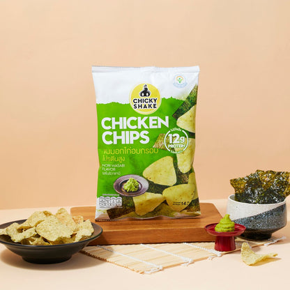 MORRIS - 雞胸肉脆片套裝 - 高蛋白質 燒烤味及酸忌廉洋蔥味 + CHICKY SHAKE 零脂肪 魷魚味及紫菜芥辣味 - 生酮飲食 低碳低卡路里#即食雞胸肉薯片零食